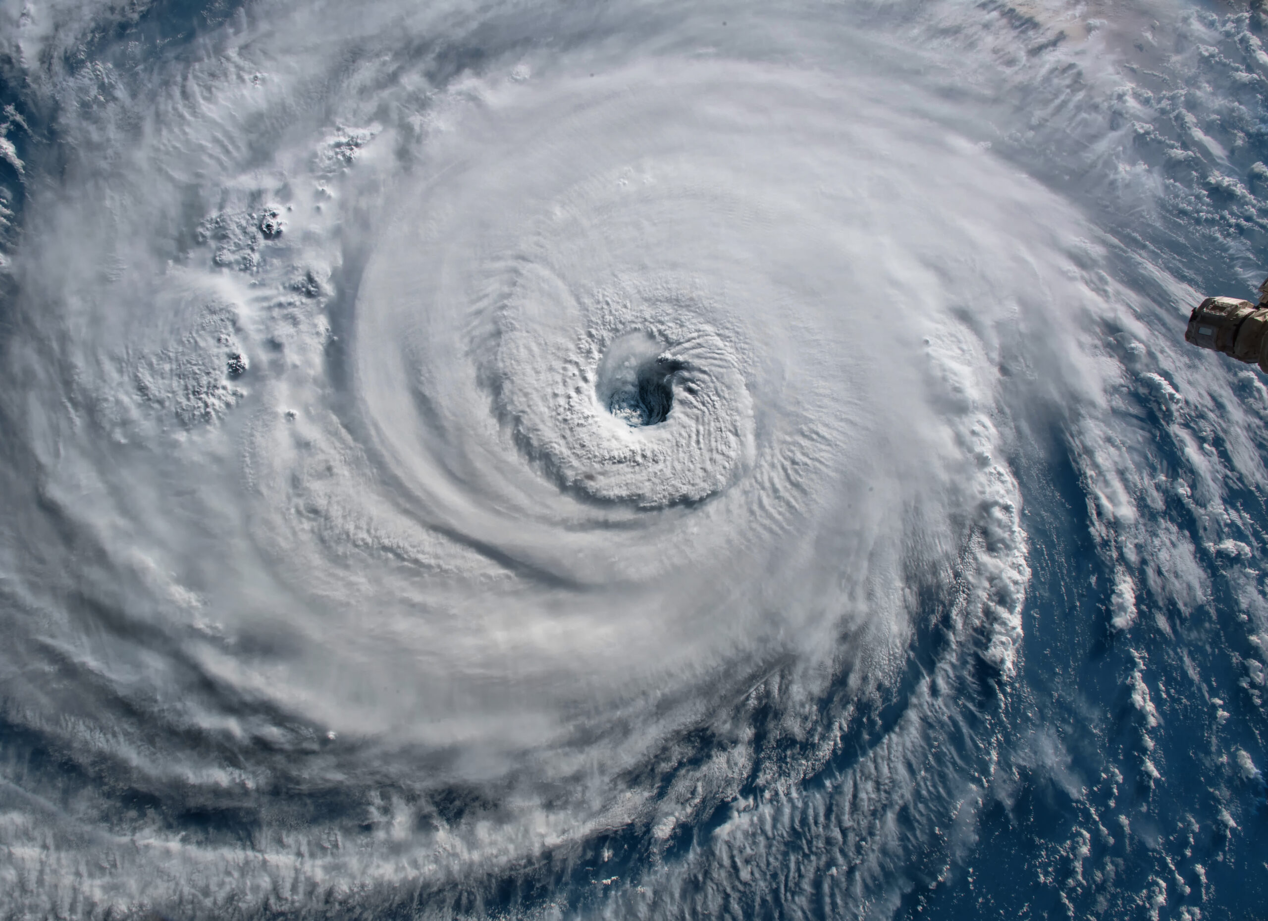Aerial view of hurricane